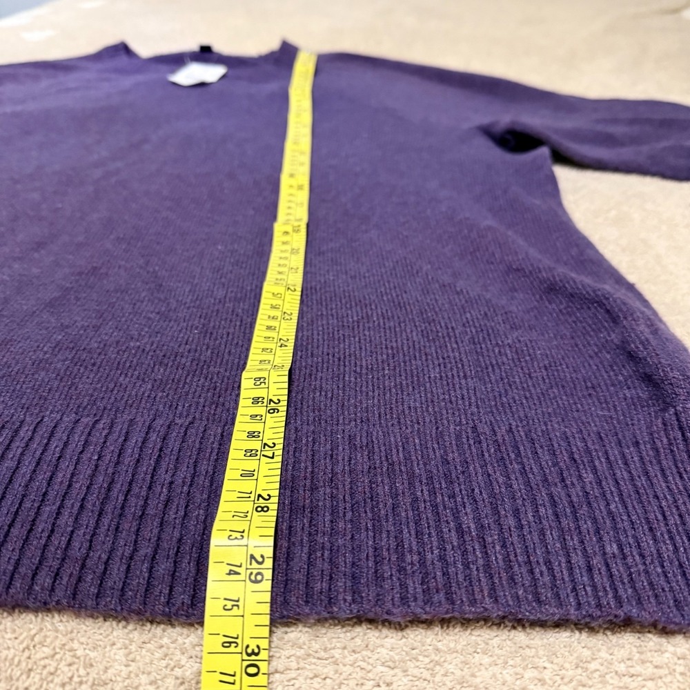 J.Crew Lambswool Blend Crewneck Sweater Men XXL Purple Raglan AA027 NWT - Picture 9 of 13